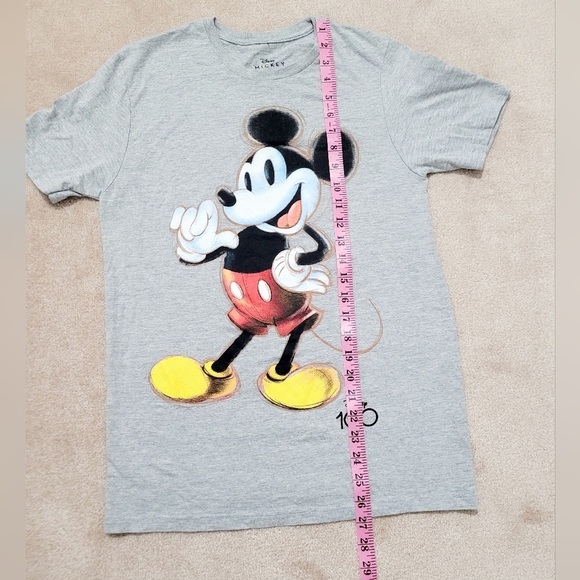 Disney Mickey Mouse 100 Anniversary Gray Graphic S/S T-shirt Unisex Size Small - Picture 6 of 9